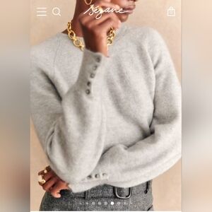 Sezane Louise Jumper in Mottled Grey